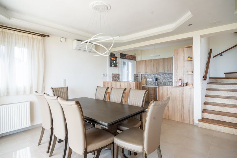 Dining area and kitchen