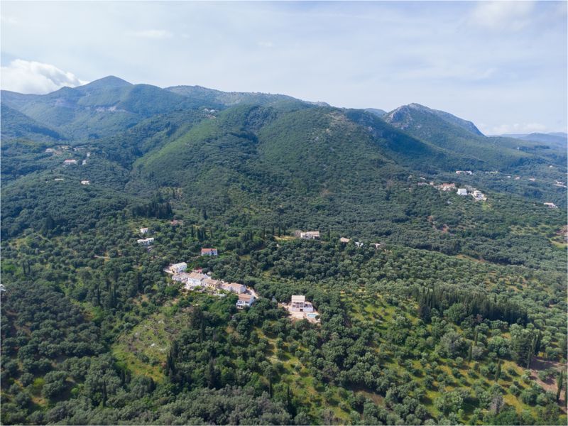 Green hills of North Corfu