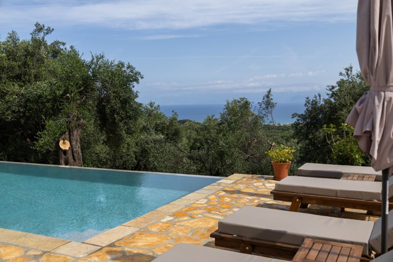 Sun loungers by the pool