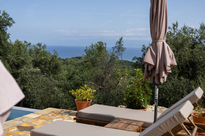 Pool deck with sea view