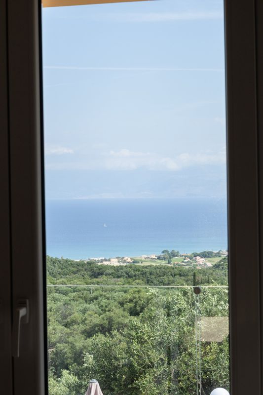 Sea view through the window